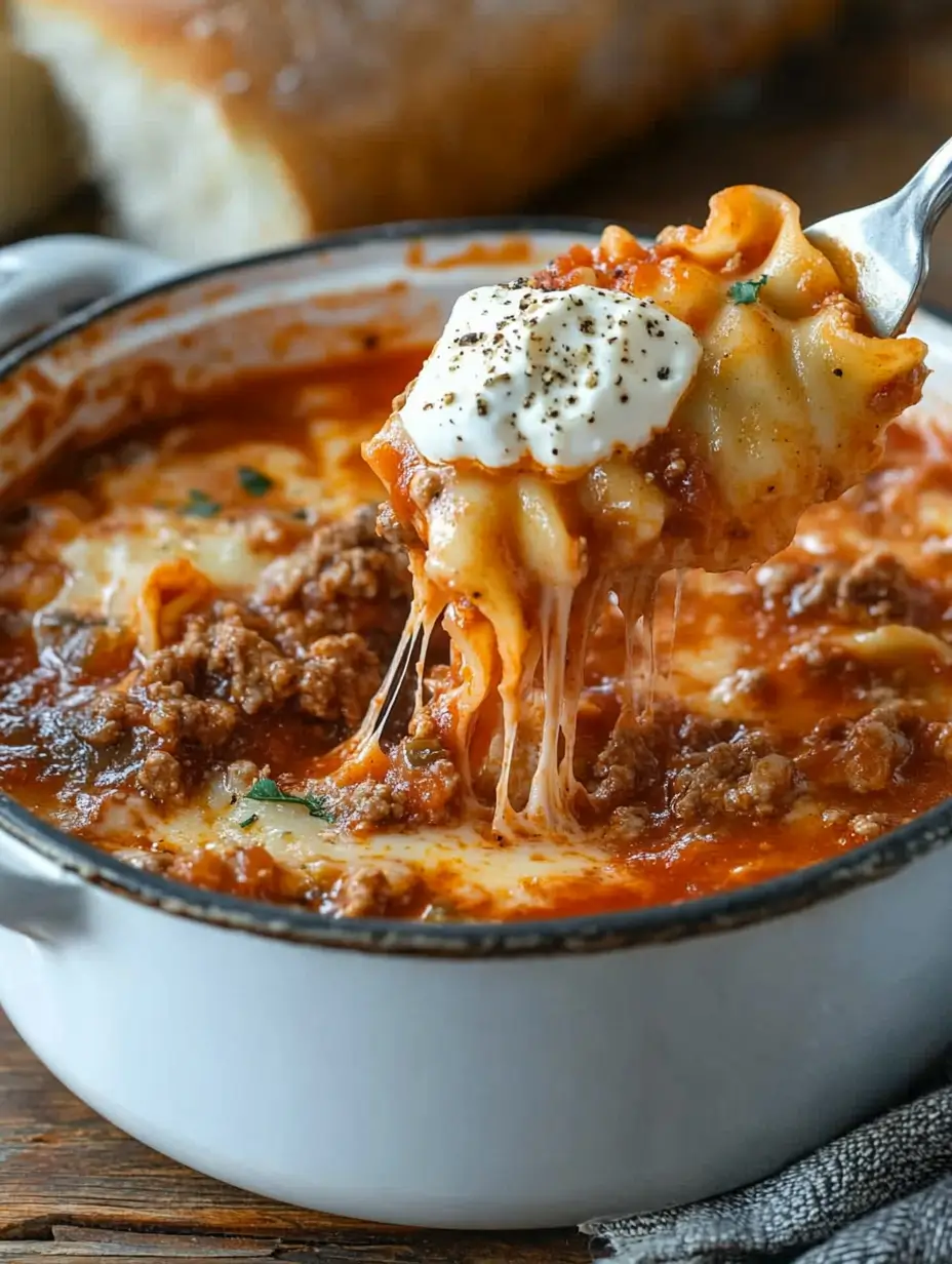 One-pot lasagna soup