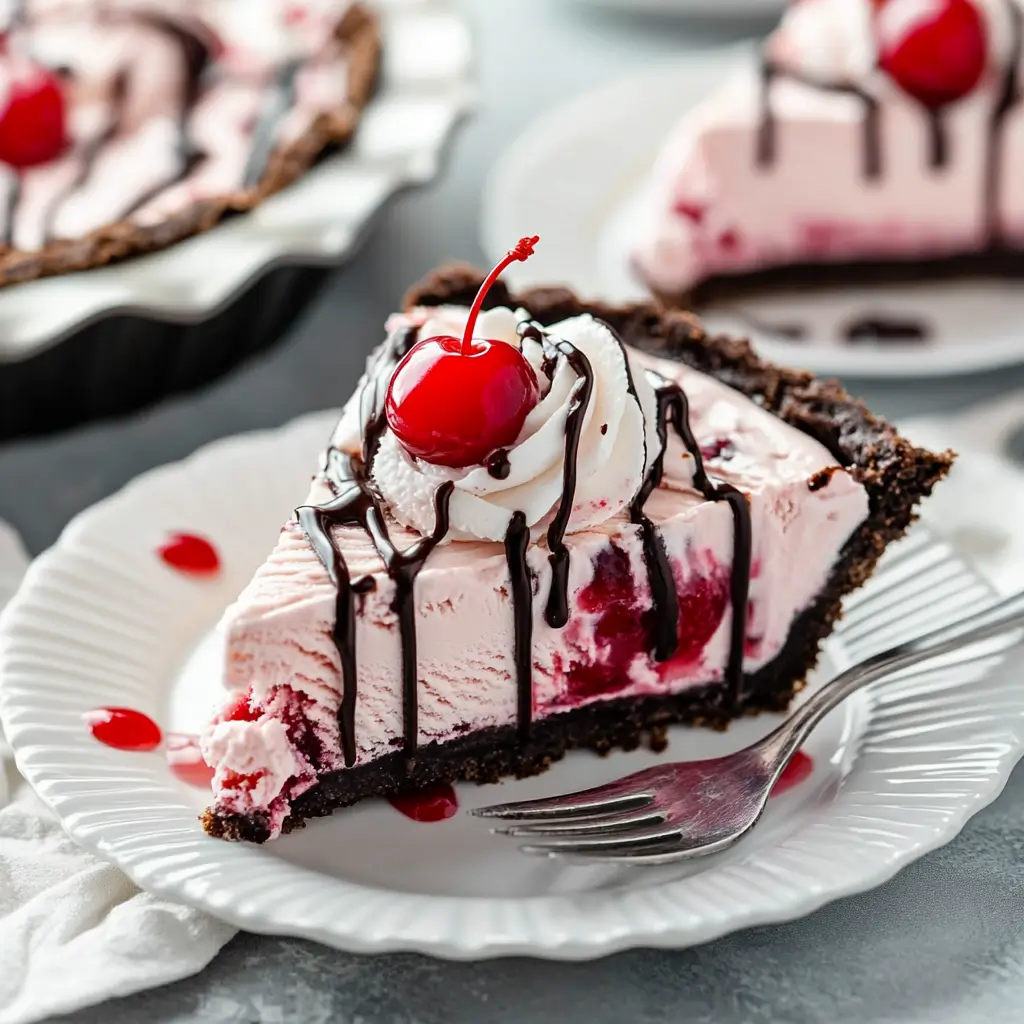 No-Bake Cherry Cream Pie